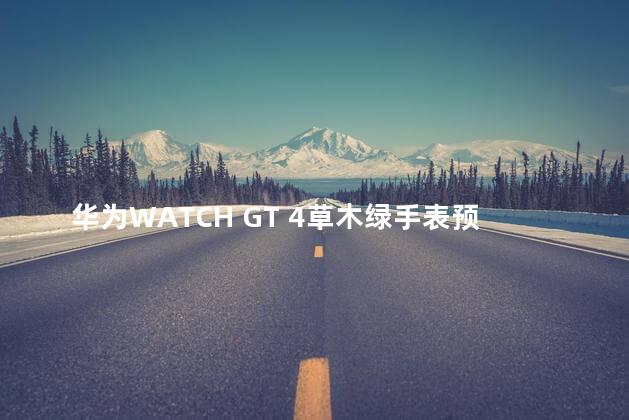 华为WATCH GT 4草木绿手表预售